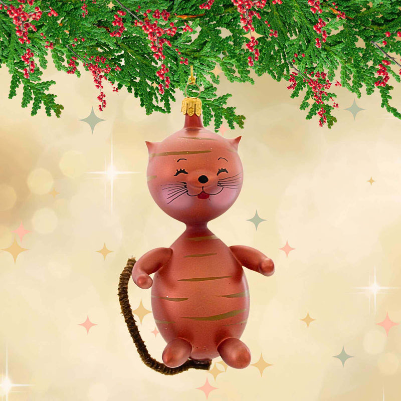 De Carlini Italian Ornaments Copper Mcwhiskers - - SBKGifts.com