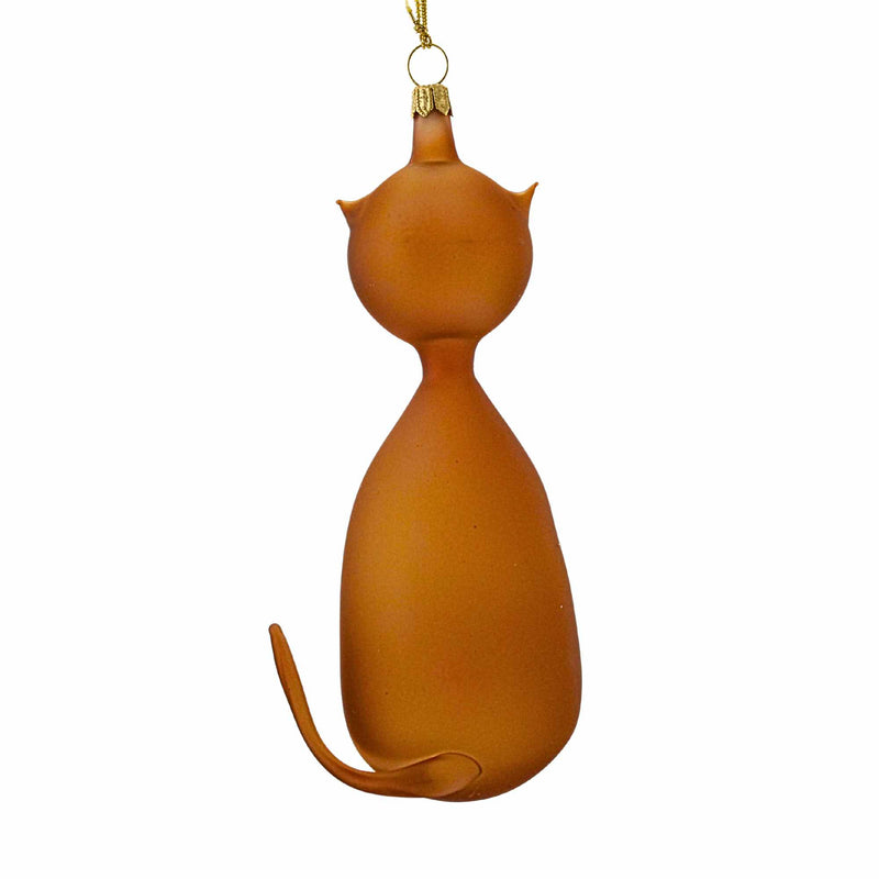 De Carlini Italian Ornaments Mocha Meow - - SBKGifts.com