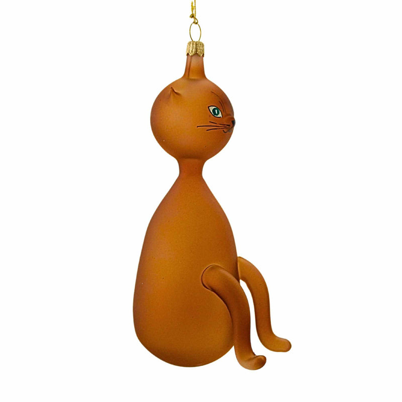 De Carlini Italian Ornaments Mocha Meow - - SBKGifts.com