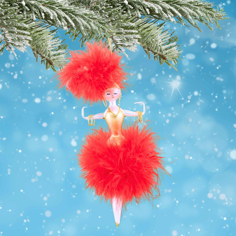 De Carlini Italian Ornaments Sabrina Rose Bijoo Cabaret - - SBKGifts.com