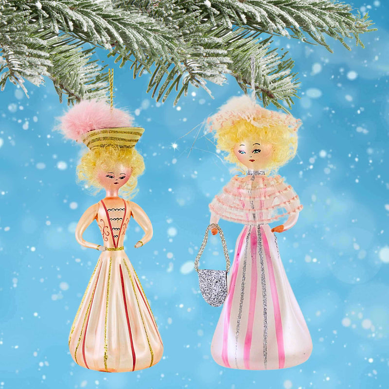De Carlini Italian Ornaments Ms. Irene Molloy & Minnie Fay - - SBKGifts.com