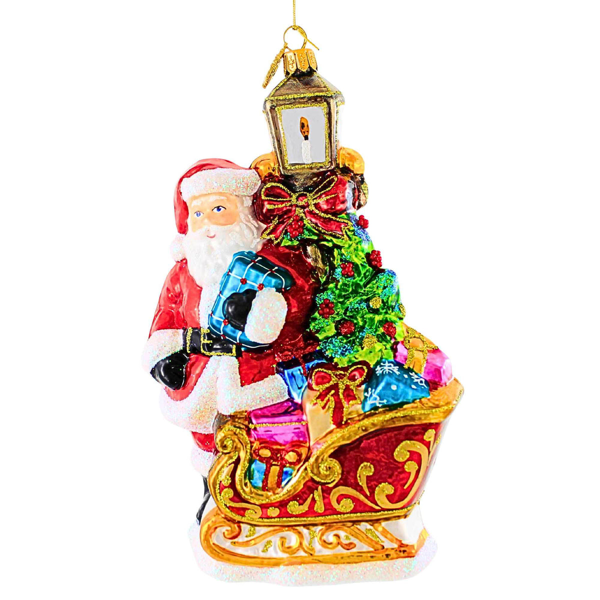 (64983) Santa With Sleigh & Lantern