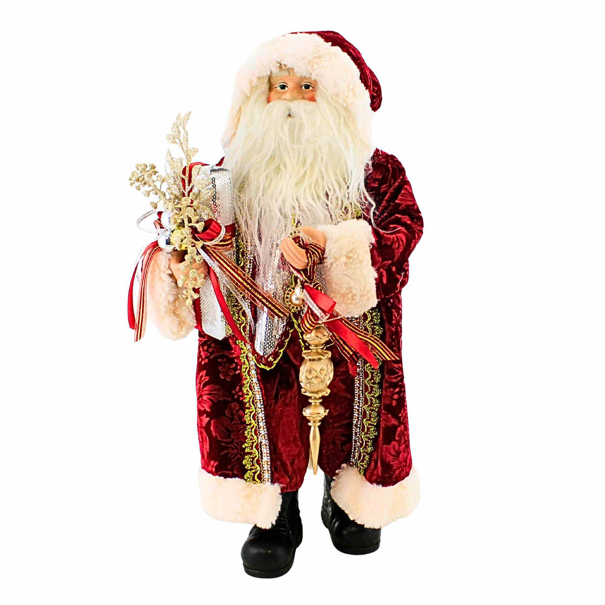 (65002) Red Santa With Gold & Silver