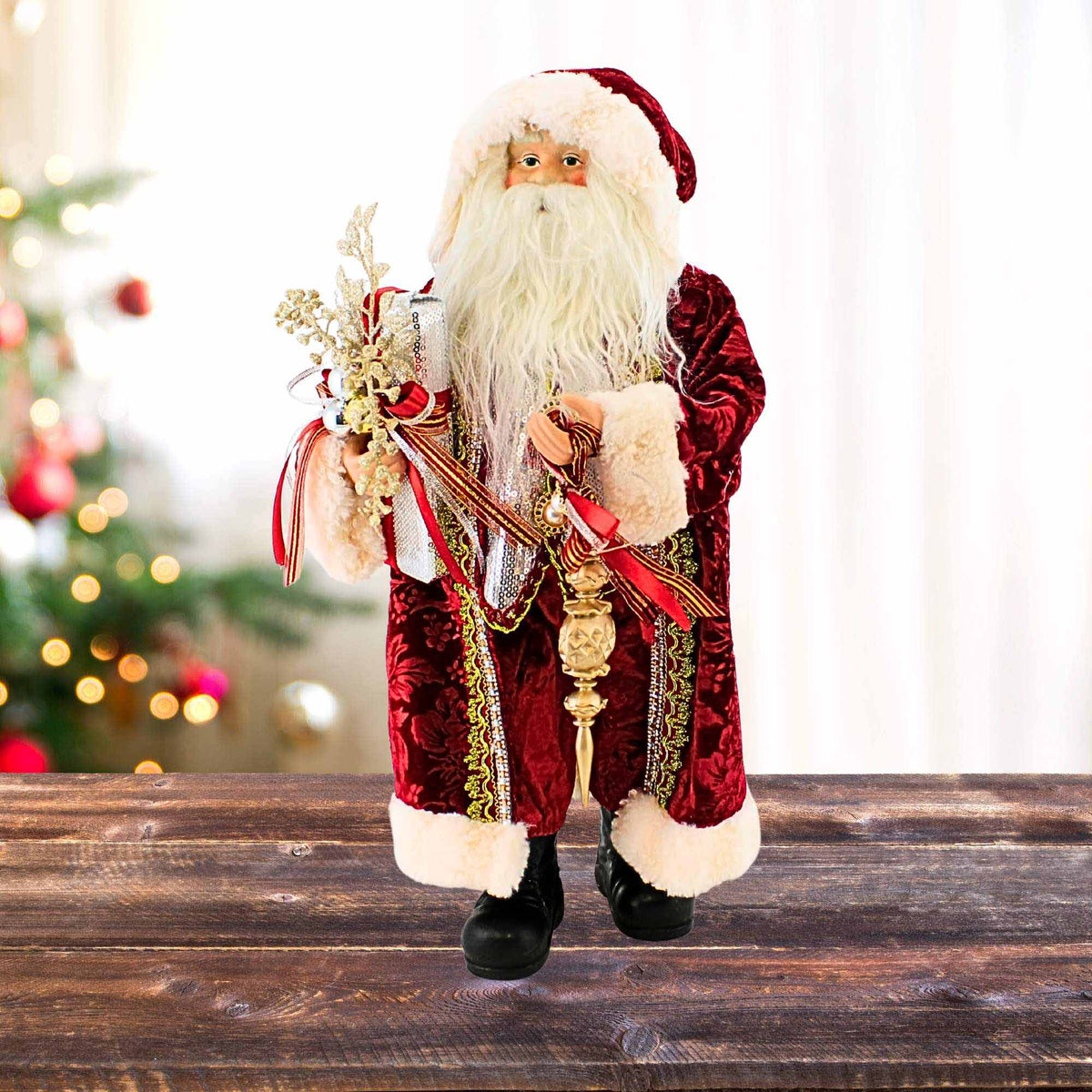 Roman Red Santa With Gold & Silver - - SBKGifts.com