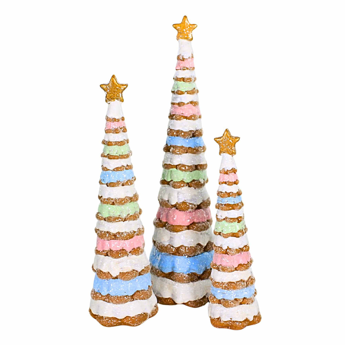 (65008) Frosted Gingerbread Tree Set