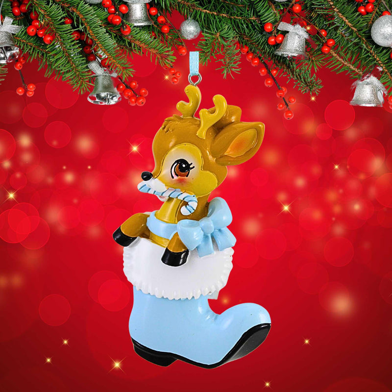 Polarx Baby Deer In Boot Blue - - SBKGifts.com