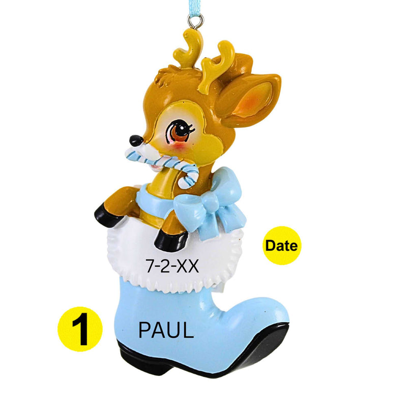 Polarx Baby Deer In Boot Blue - - SBKGifts.com