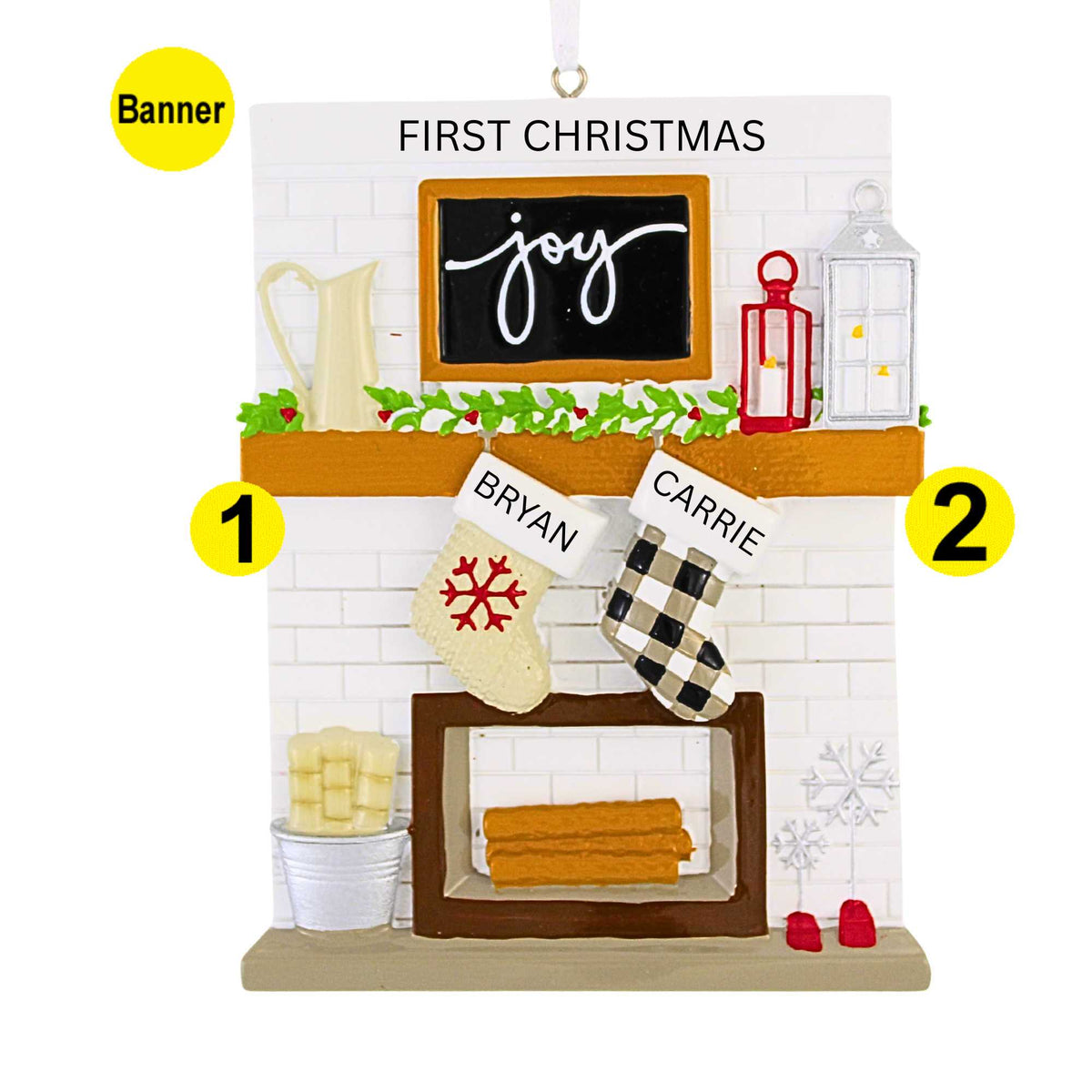 Polarx Fireplace Mantle Family Of 2 - - SBKGifts.com