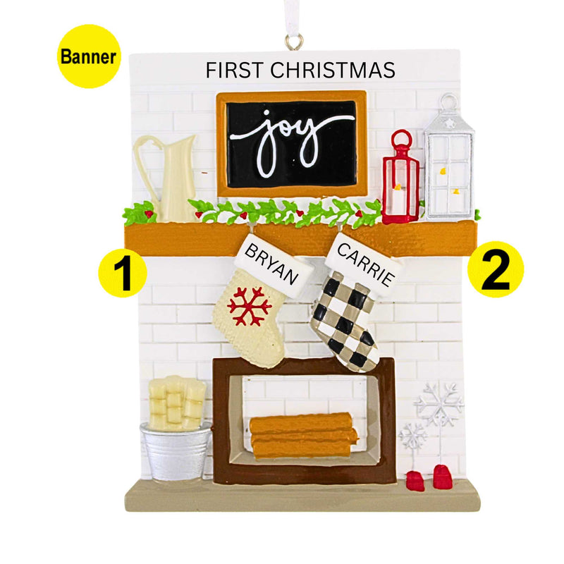 Polarx Fireplace Mantle Family Of 2 - - SBKGifts.com