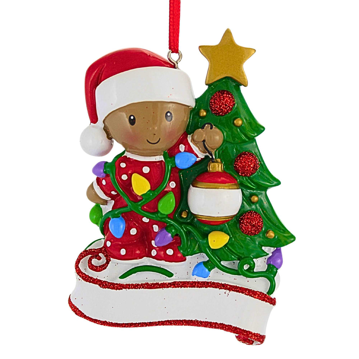 (65057) Baby Decorating A Tree