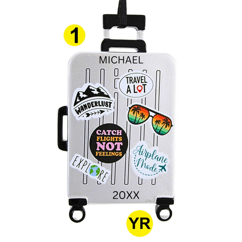 Polarx Silver Rollaway Suitcase - - SBKGifts.com