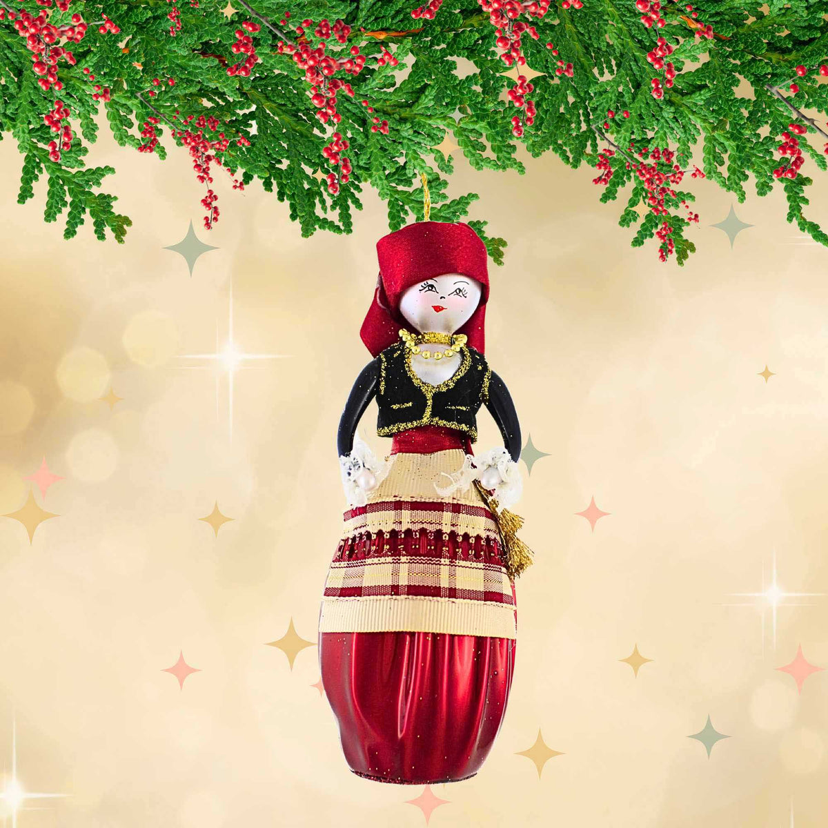 De Carlini Italian Ornaments Esmeralda The Fortune Teller - - SBKGifts.com