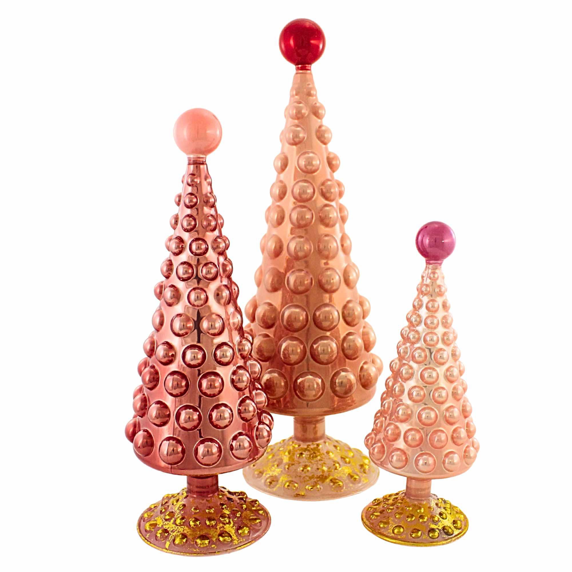 Cody Foster 16.00In Midcentury Modern Hobnail Tree Set, Glass