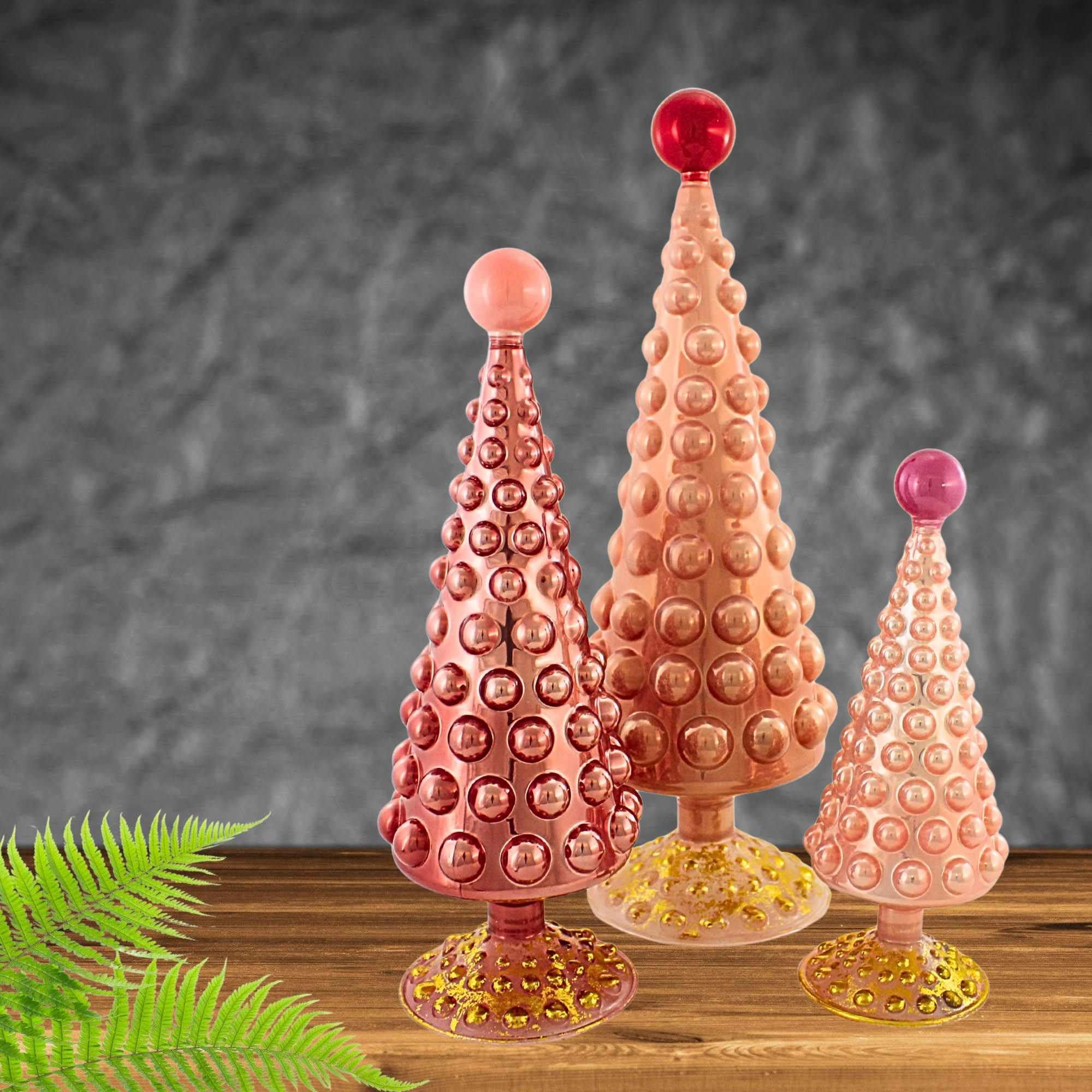 Cody Foster 16.00In Midcentury Modern Hobnail Tree Set, Glass