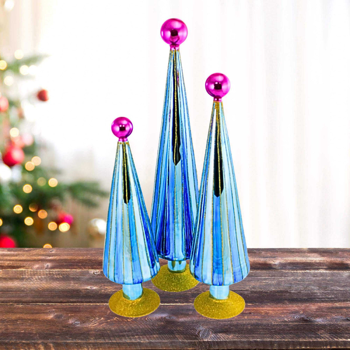 Cody Foster Carnival Trees Blue/Pink - - SBKGifts.com