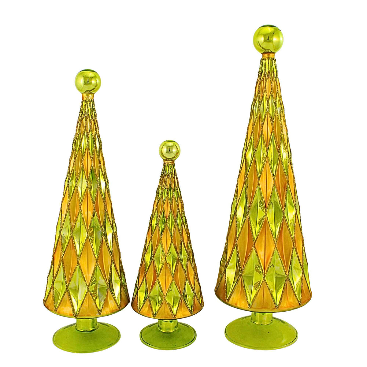 Cody Foster Diamond Trees Gold Chartreuse - - SBKGifts.com