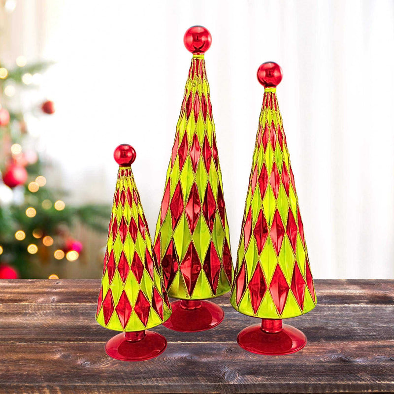 Cody Foster Diamond Trees Crimson Lime - - SBKGifts.com