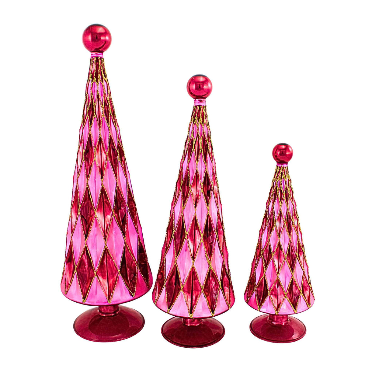 Cody Foster Diamond Trees Burgundy Pink - - SBKGifts.com