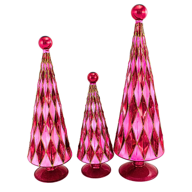 Cody Foster Diamond Trees Burgundy Pink - - SBKGifts.com
