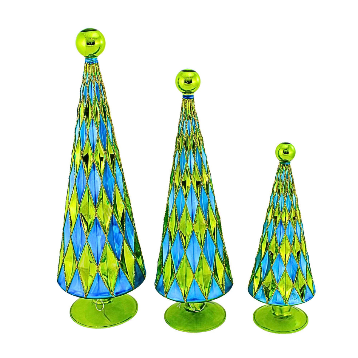 Cody Foster Diamond Trees Blue Green - - SBKGifts.com