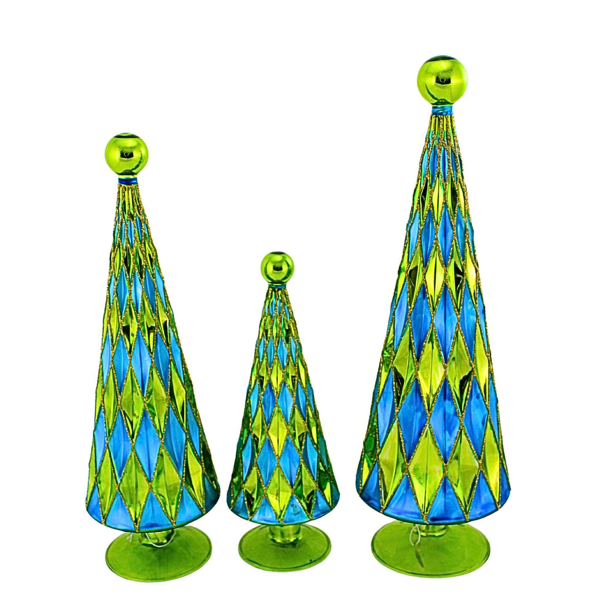 Cody Foster Diamond Trees Blue Green - - SBKGifts.com