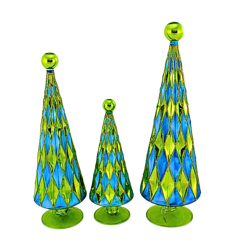 Cody Foster Diamond Trees Blue Green - - SBKGifts.com