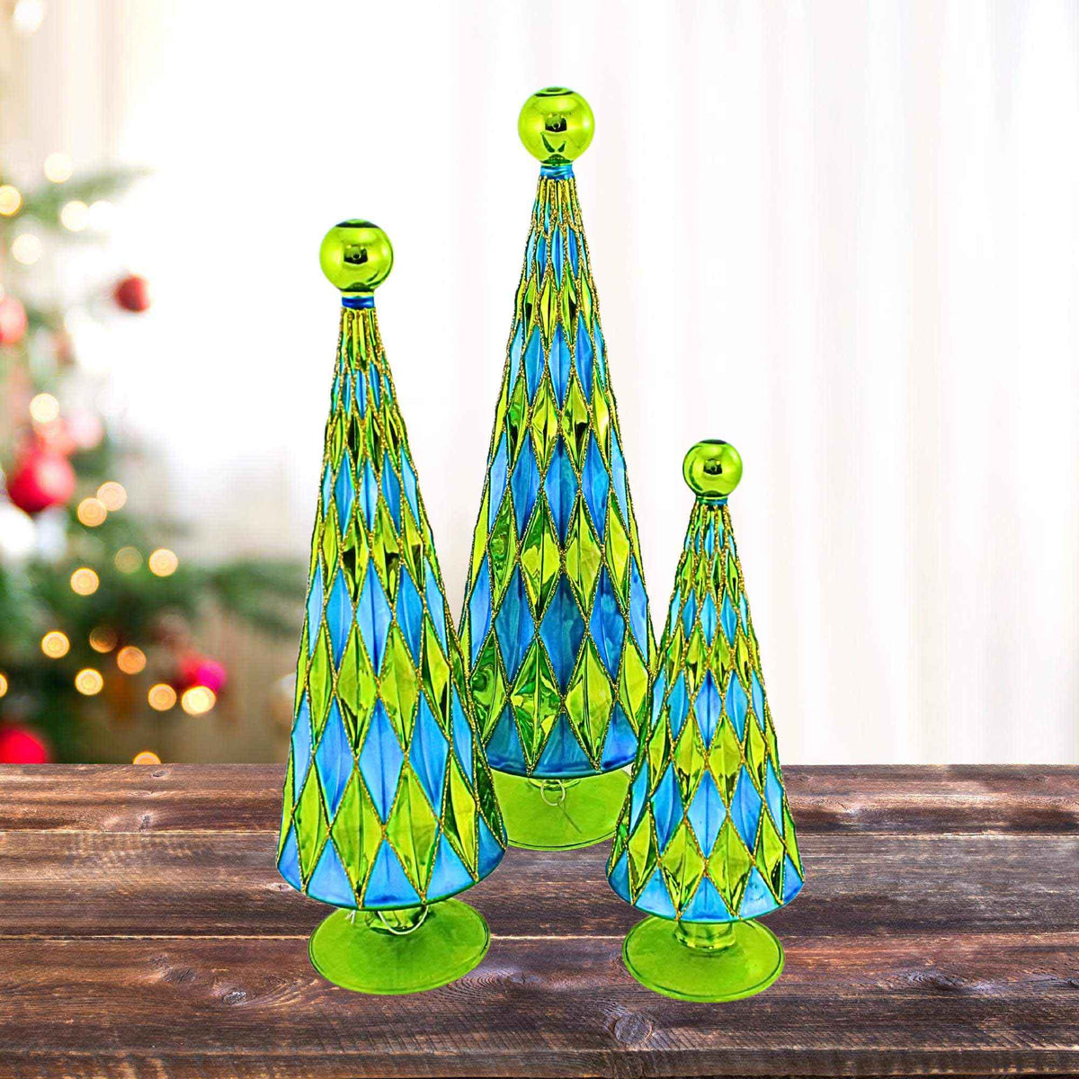 Cody Foster Diamond Trees Blue Green - - SBKGifts.com