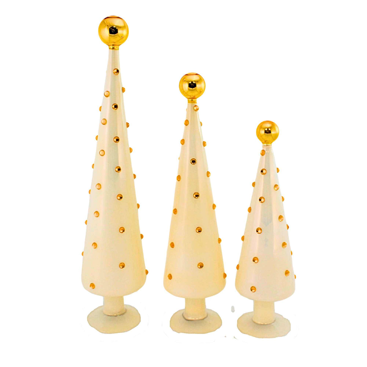 Cody Foster Decorated Dotted Trees Ivory - - SBKGifts.com