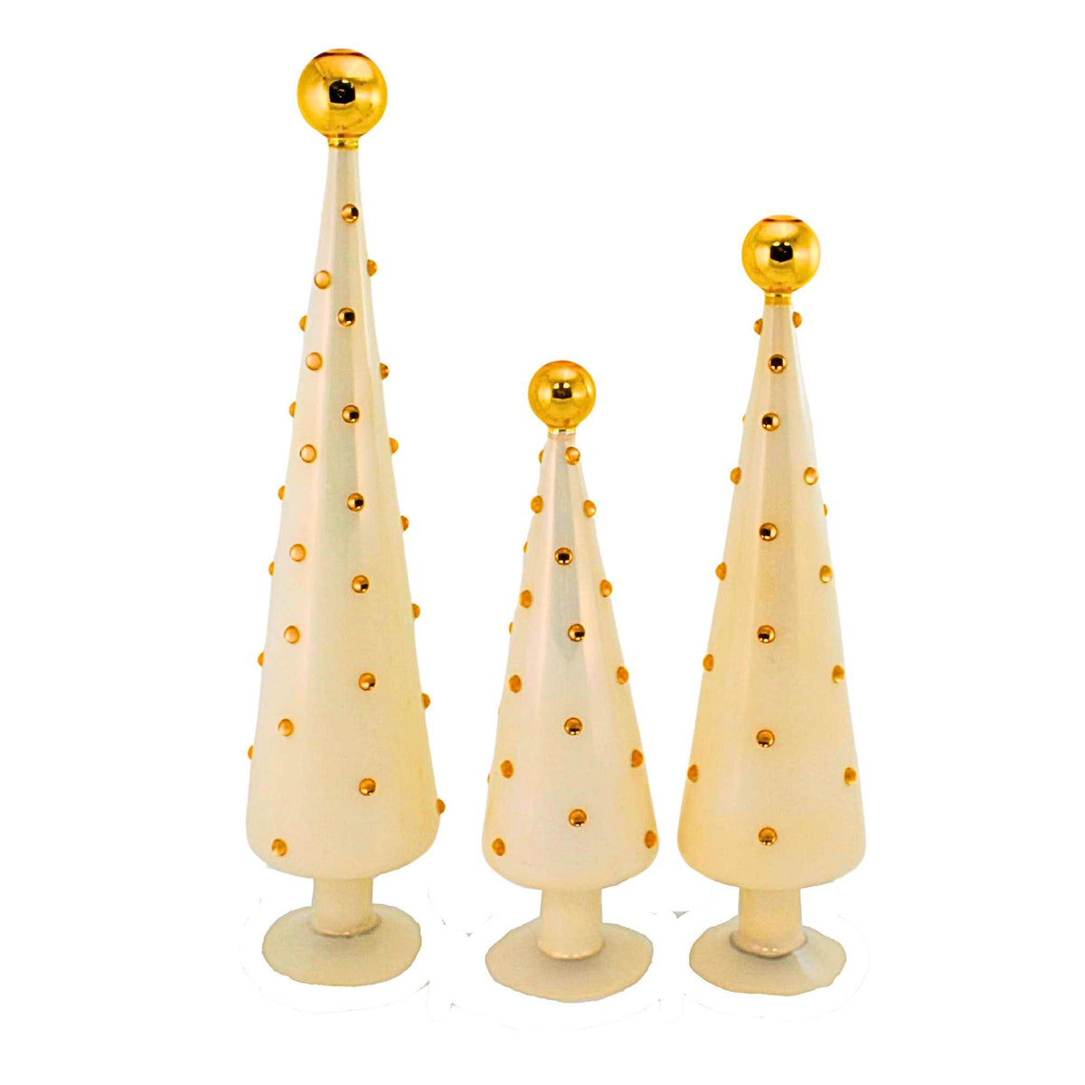 Cody Foster Decorated Dotted Trees Ivory - - SBKGifts.com