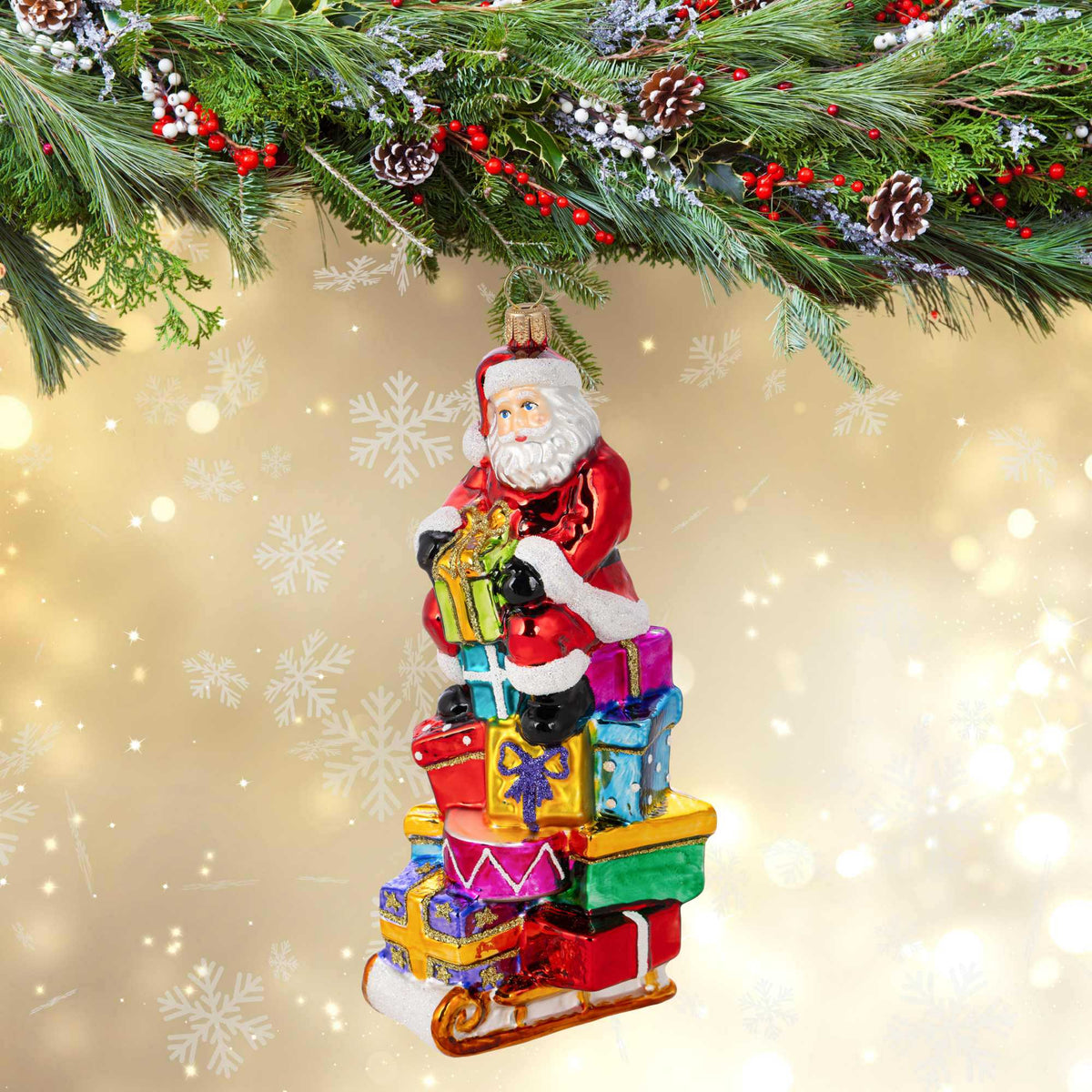 Miss Christmas Santa's Sleigh With Gifts - - SBKGifts.com