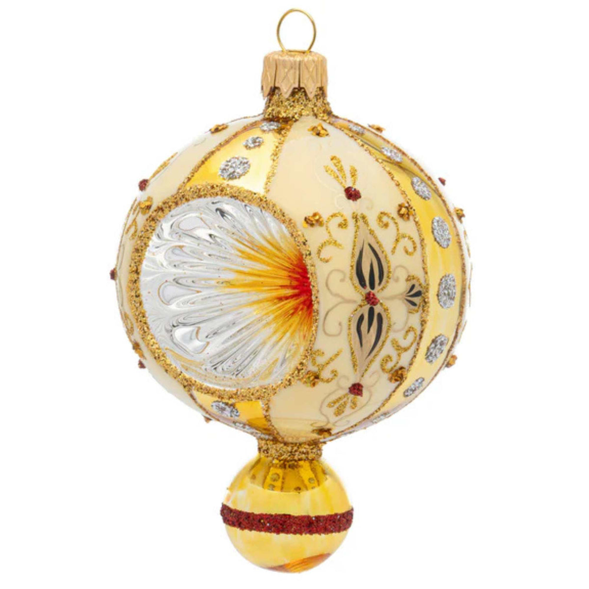 Miss Christmas Chatham Reflector Drop In Striped Gold - - SBKGifts.com