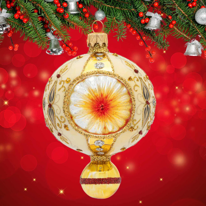 Miss Christmas Chatham Reflector Drop In Striped Gold - - SBKGifts.com