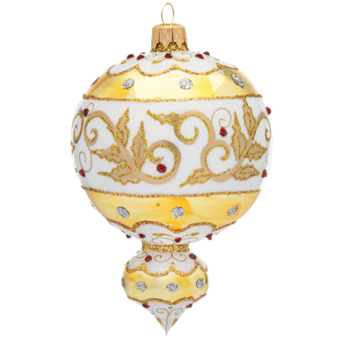 Miss Christmas Pc Chatham  Reflector Drop In White & Gold - - SBKGifts.com