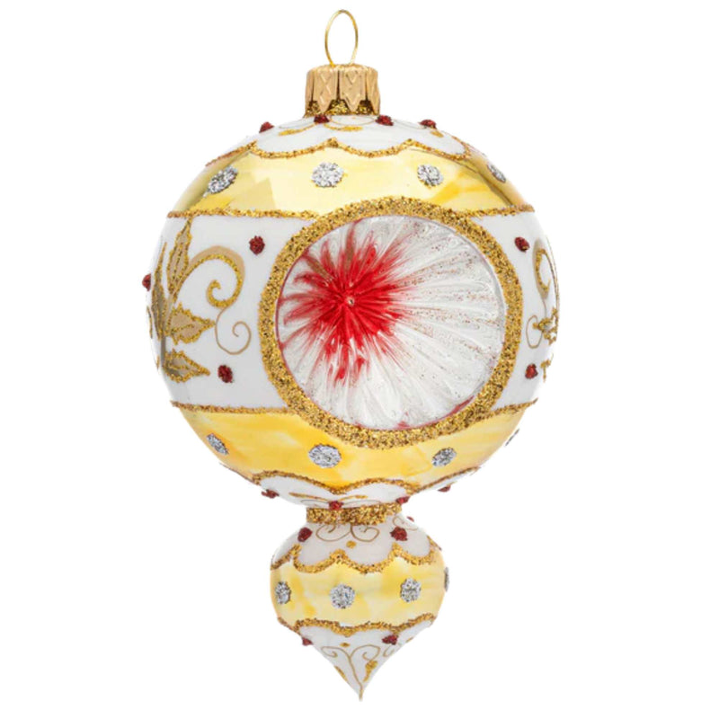Miss Christmas Pc Chatham  Reflector Drop In White & Gold - - SBKGifts.com