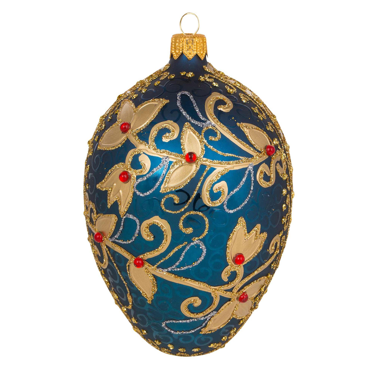 (65174) Elegant Blue & Gold Faberge Egg