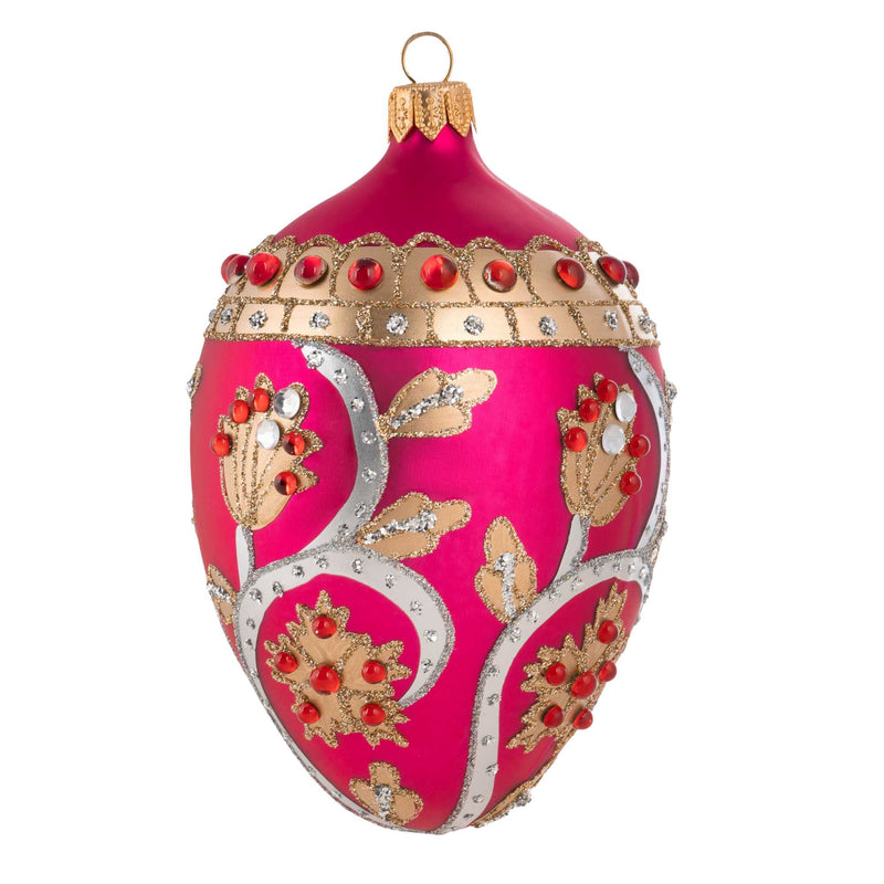 Miss Christmas Secret Garden Pink Fabrege Egg - - SBKGifts.com