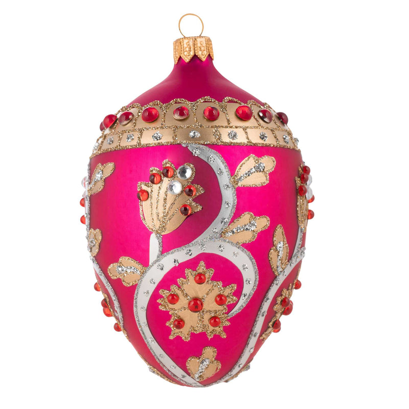 Miss Christmas Secret Garden Pink Fabrege Egg - - SBKGifts.com