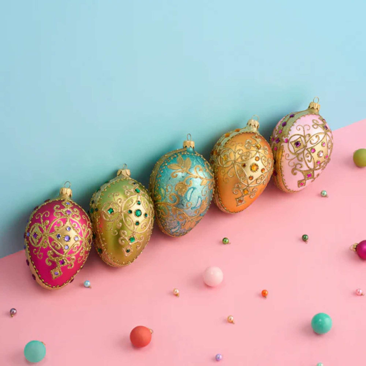 Miss Christmas Hot Pink & Gold Fabrege Egg - - SBKGifts.com