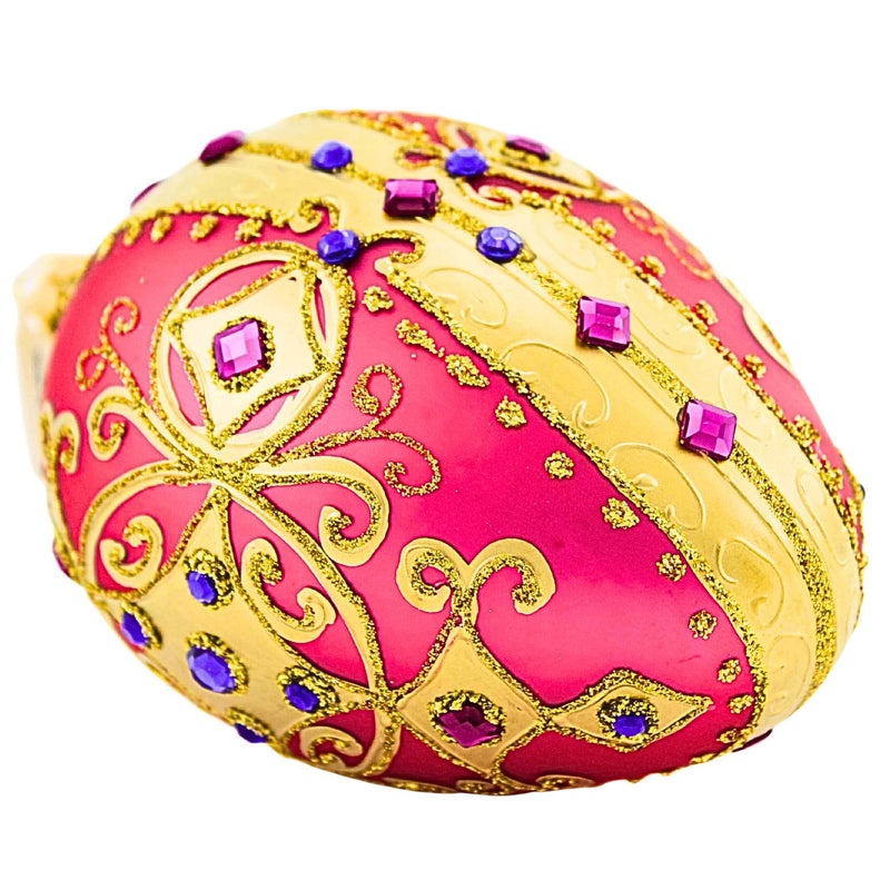 Miss Christmas Hot Pink & Gold Fabrege Egg - - SBKGifts.com