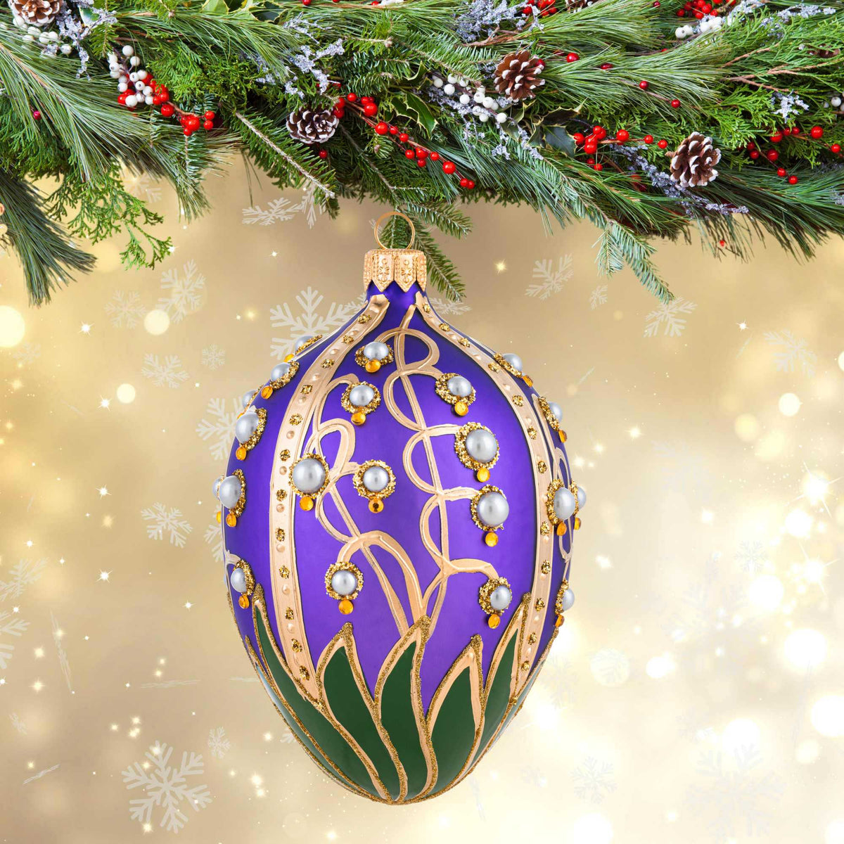 Miss Christmas Lily Of The Valley Pattern In Purple - - SBKGifts.com