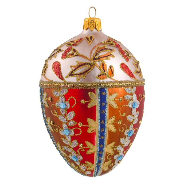Miss Christmas Fabrege Egg With Royal Tapestry Pattern - - SBKGifts.com