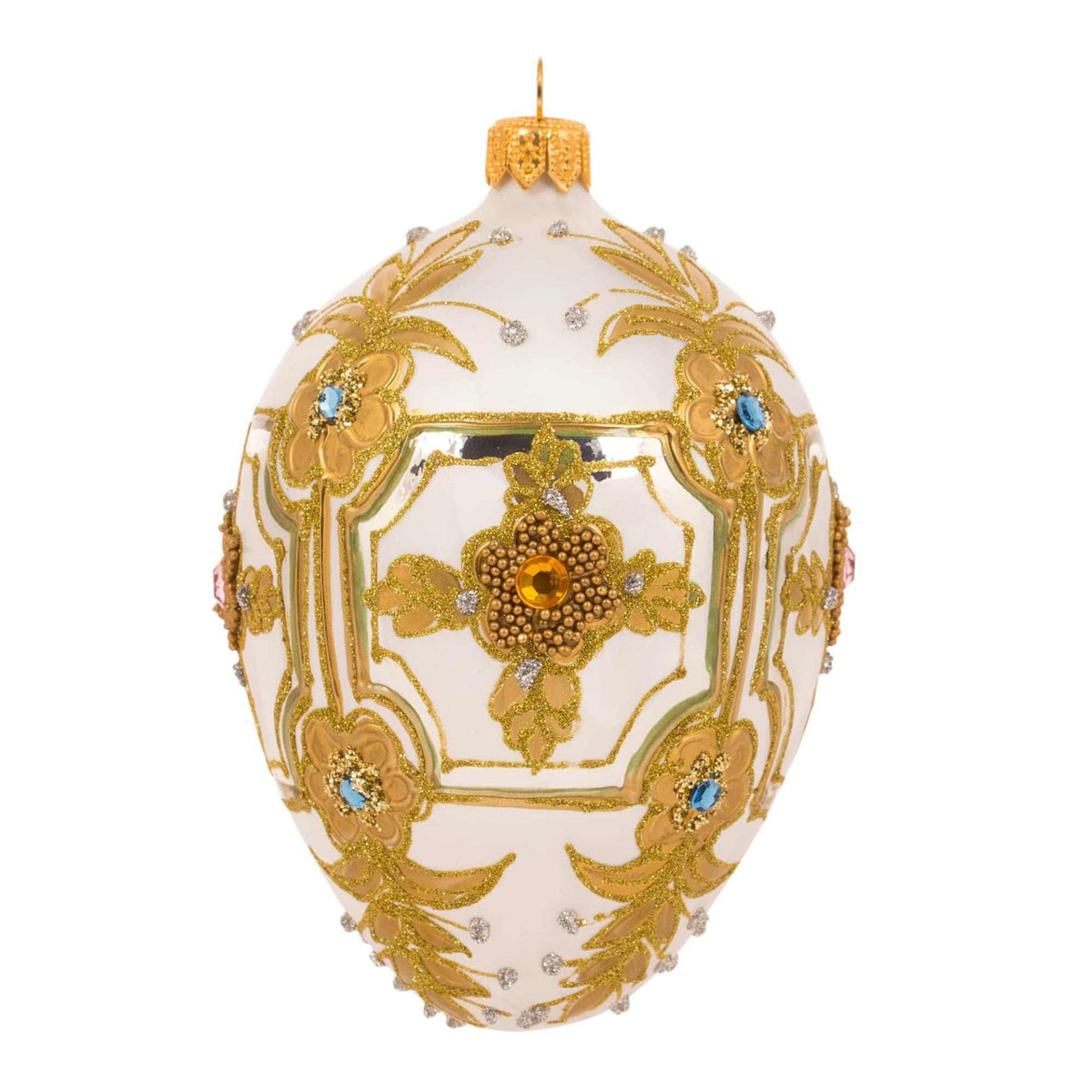 Sec65197 White & Gold Fabrege Egg SECBBL600 Seconds