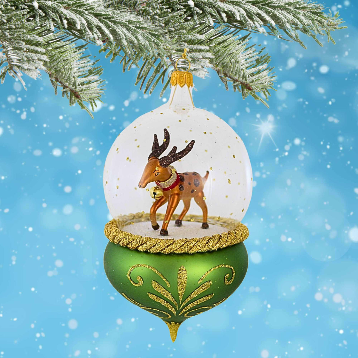 De Carlini Italian Ornaments Dash Away Dome - - SBKGifts.com