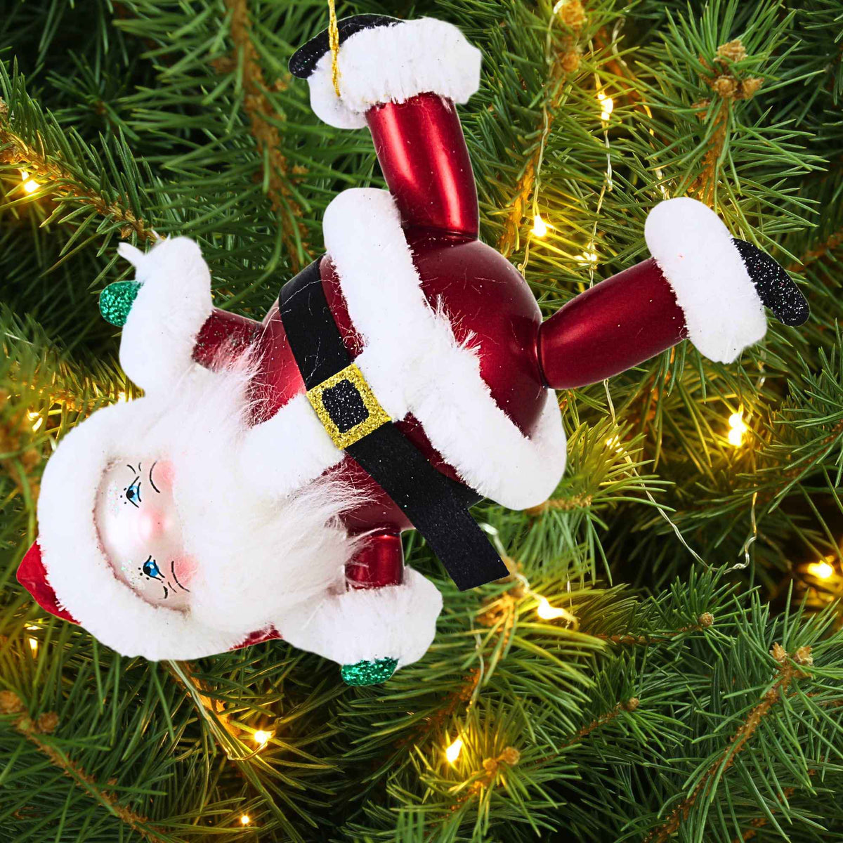 De Carlini Italian Ornaments Santa Flip N Slip - - SBKGifts.com