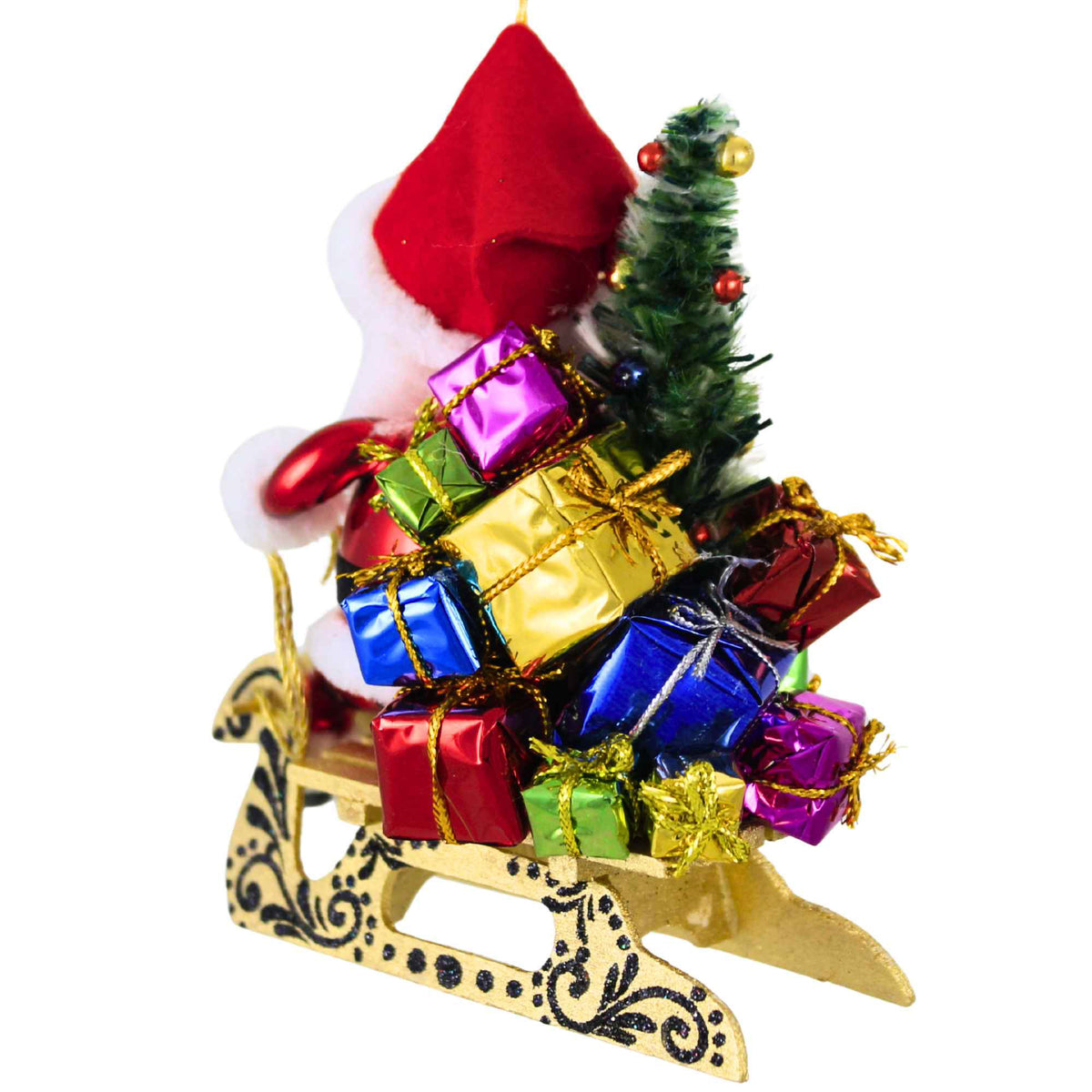 De Carlini Italian Ornaments Santa’S Merry Sleigh - - SBKGifts.com