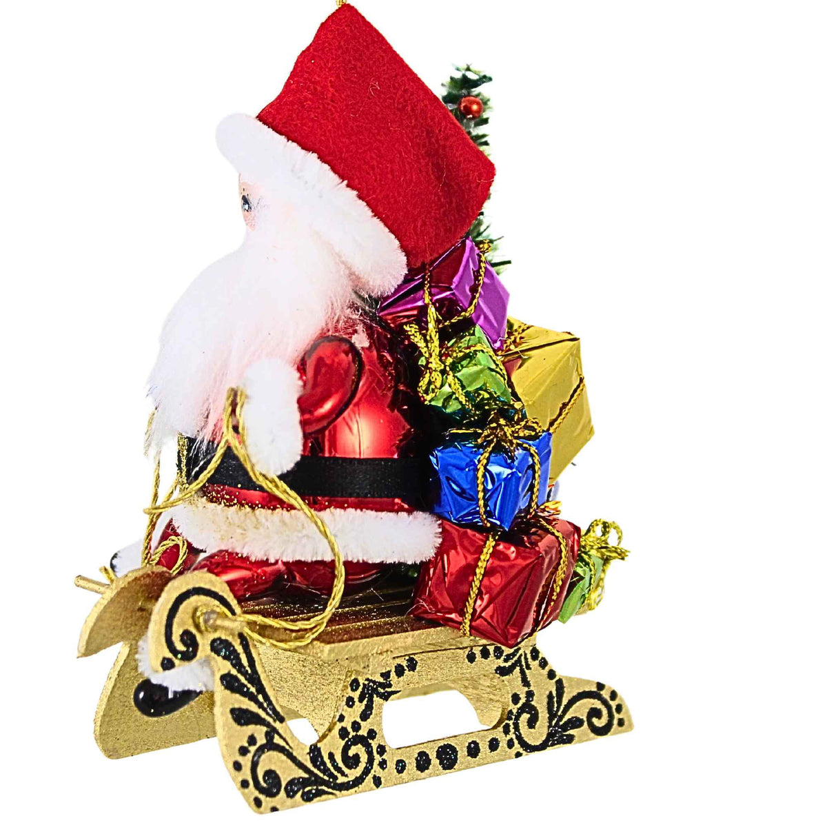 De Carlini Italian Ornaments Santa’S Merry Sleigh - - SBKGifts.com