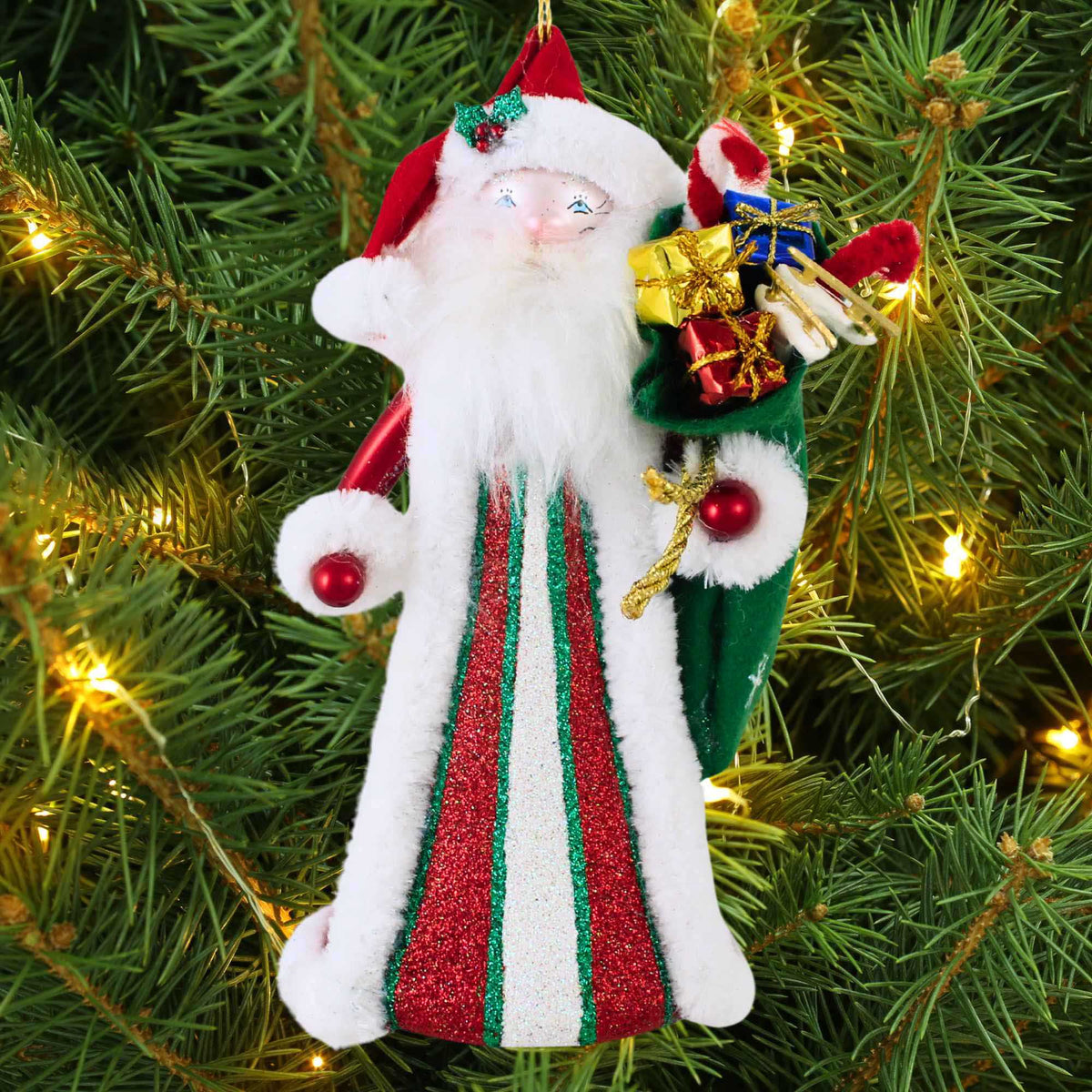 De Carlini Italian Ornaments Old Nick Evergreen - - SBKGifts.com