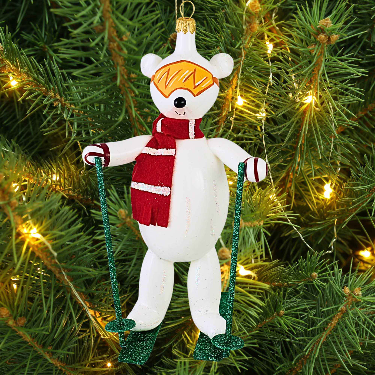 De Carlini Italian Ornaments Blizzard Bear - - SBKGifts.com