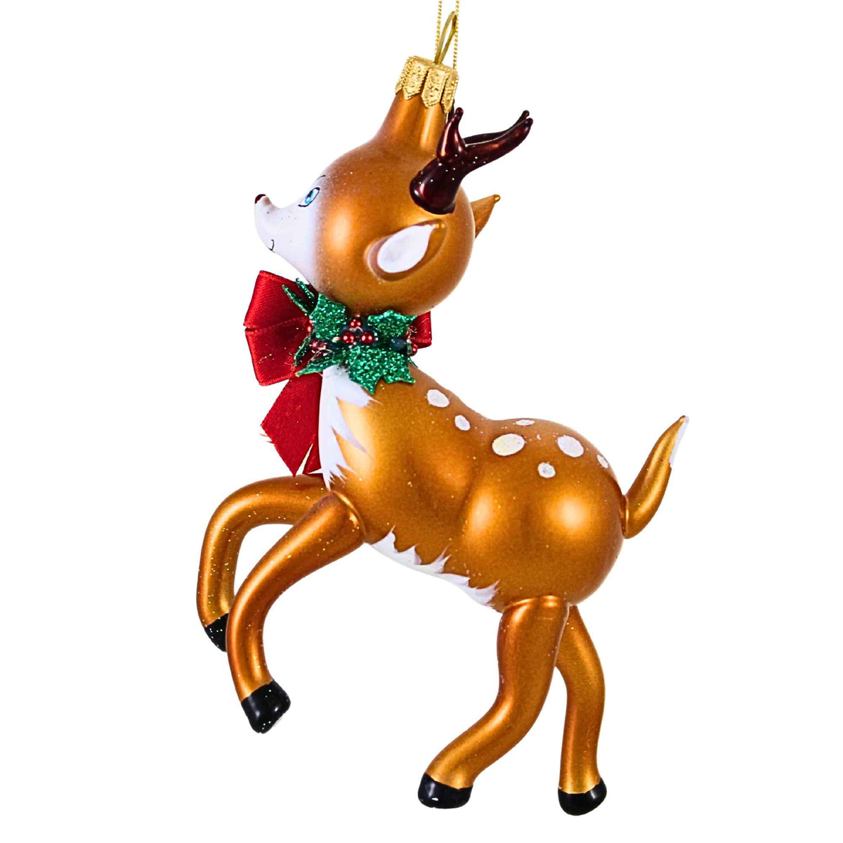De Carlini Italian Ornaments Penny The Playful Reindeer - - SBKGifts.com