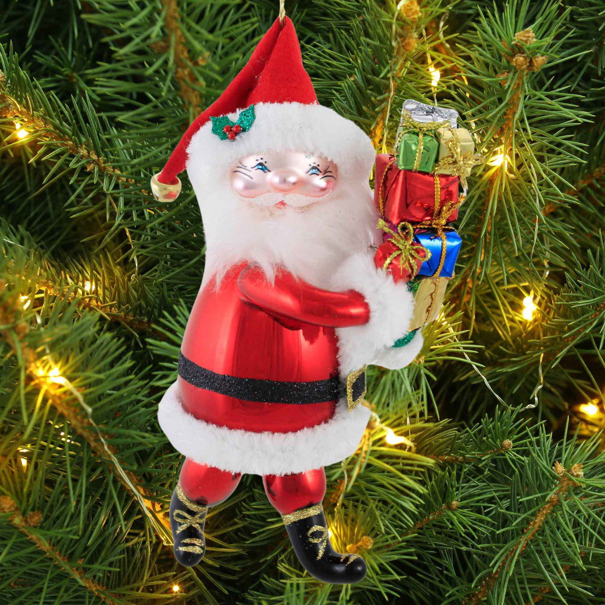 De Carlini Italian Ornaments Santa Claus On Christmas Eve - - SBKGifts.com